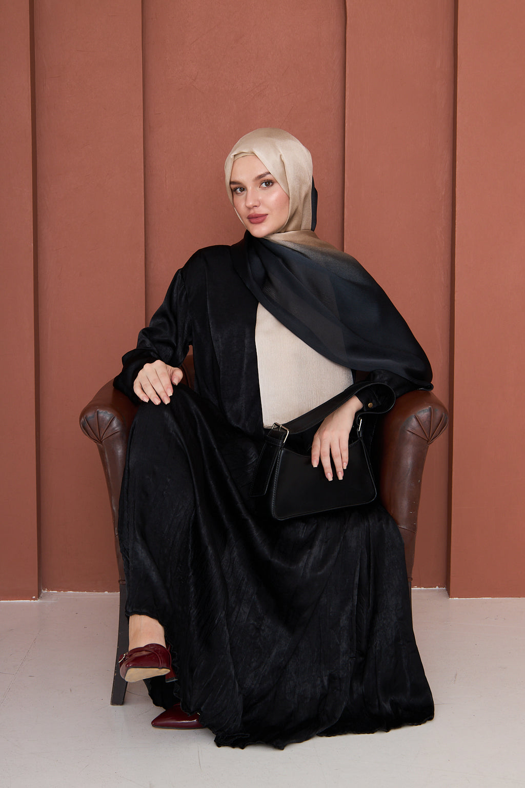 Sand to Shadow Silk Hijab