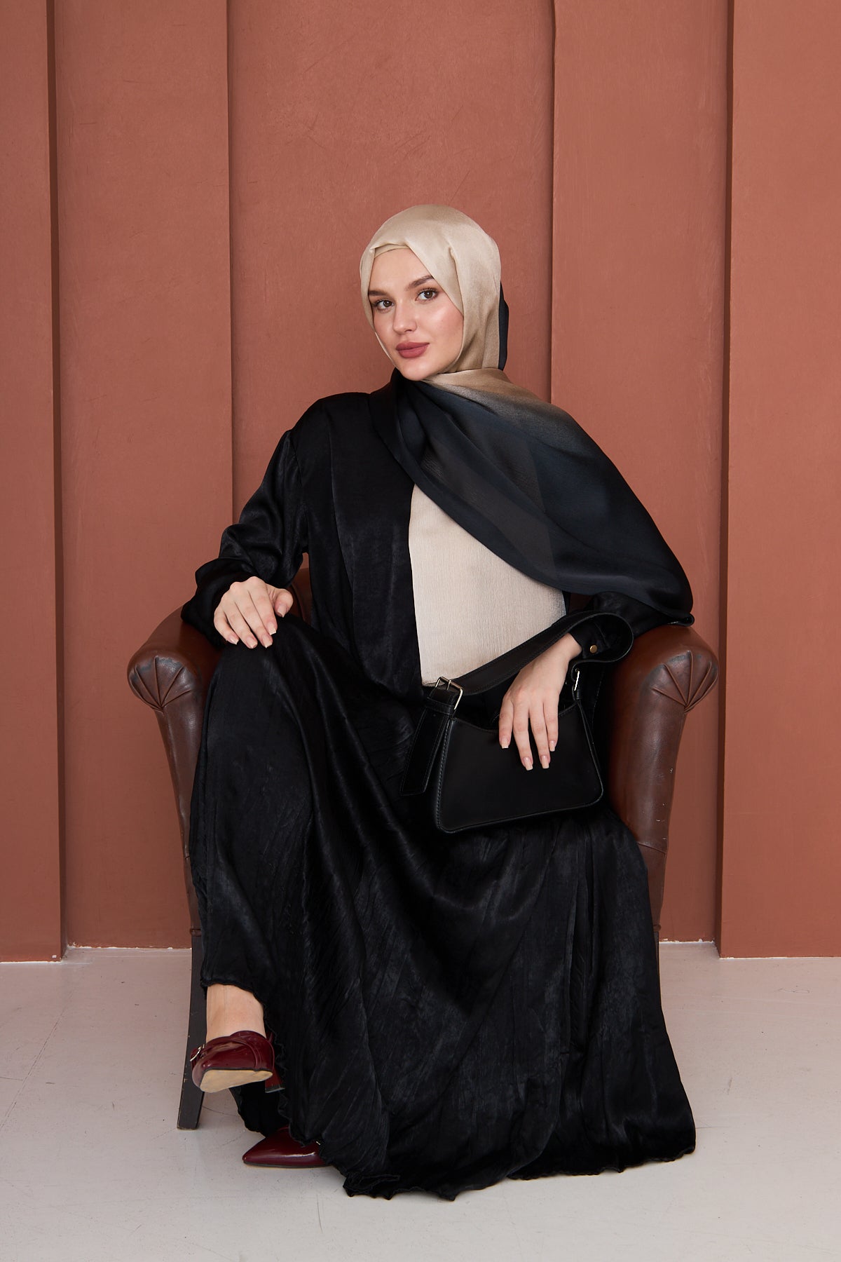 Sand to Shadow Silk Hijab