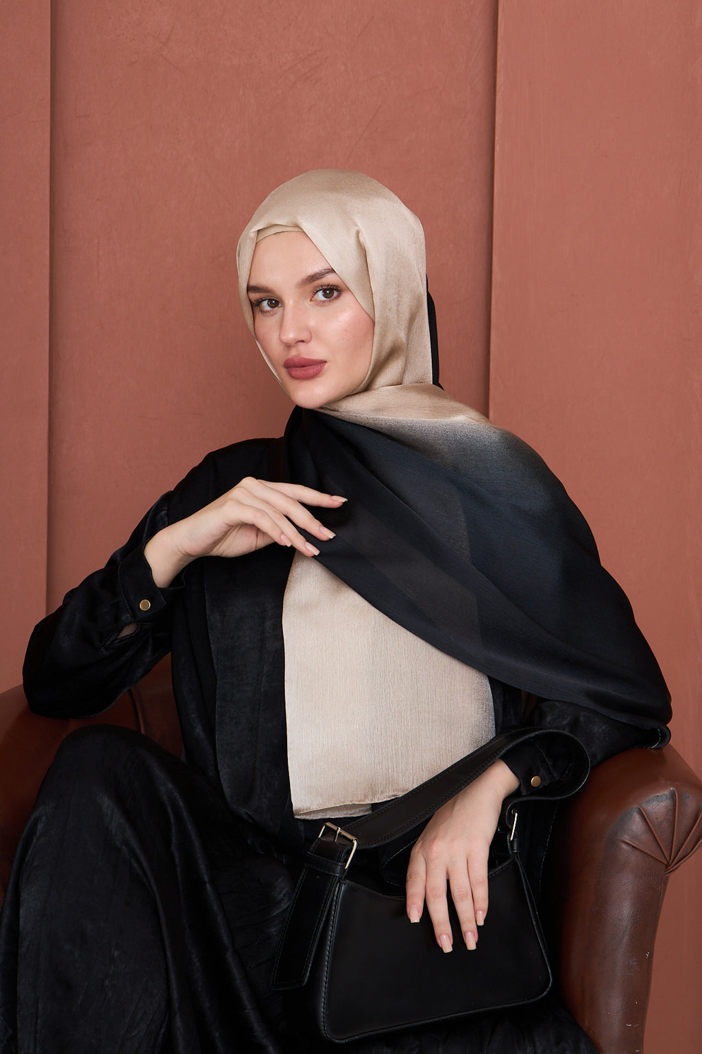 Sand to Shadow Silk Hijab